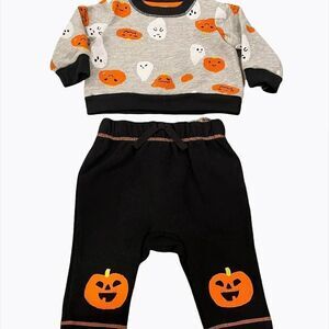 Nwt HALLOWEEN GHOST PUMPKIN SWEATSUIT CAT & JACK